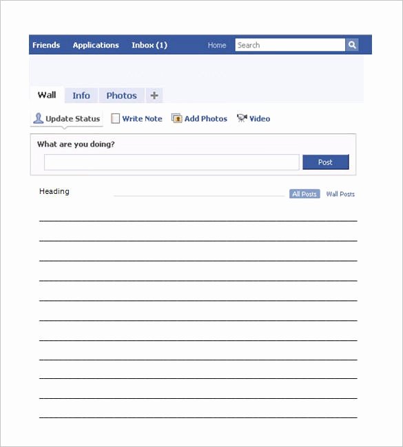 Facebook Template for Students Fresh Template for Students