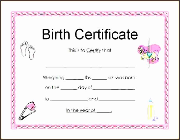 Fake Birth Certificate Maker Elegant 9 Printable Birth Certificate Template Sampletemplatess