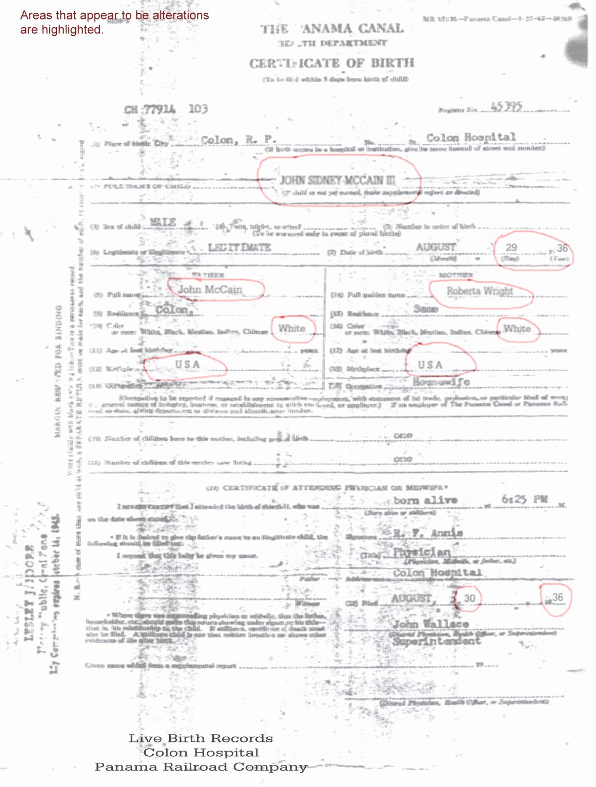 Fake Birth Certificate Maker New John Mccain’s Fake Birth Certificate