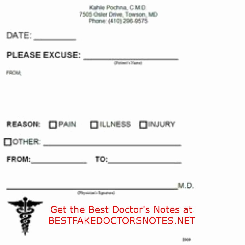 Fake Doctors Note for School Fresh Fake Doctors Note for Work or School