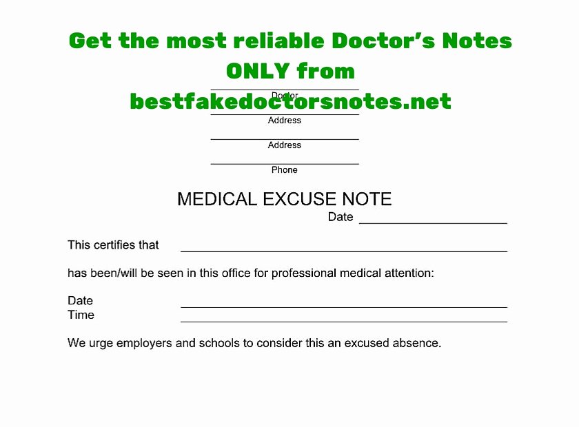 Fake Doctors Note for School Unique Using A Fake Doctors Note Template for Work or School