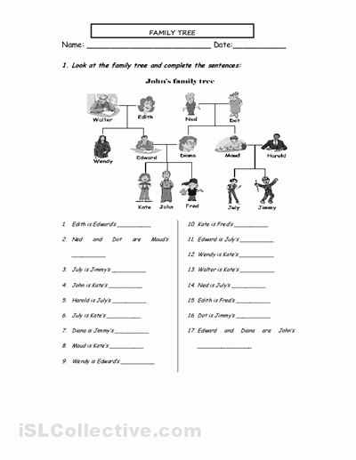 Family Tree Worksheet Printable Best Of 13 Best Of Family Tree Worksheets Blank Spanish