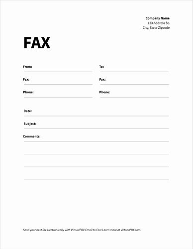 Fax Cover Sheet Template Free Fresh Free Fax Cover Sheet Templates Fice Fax or Virtualpbx