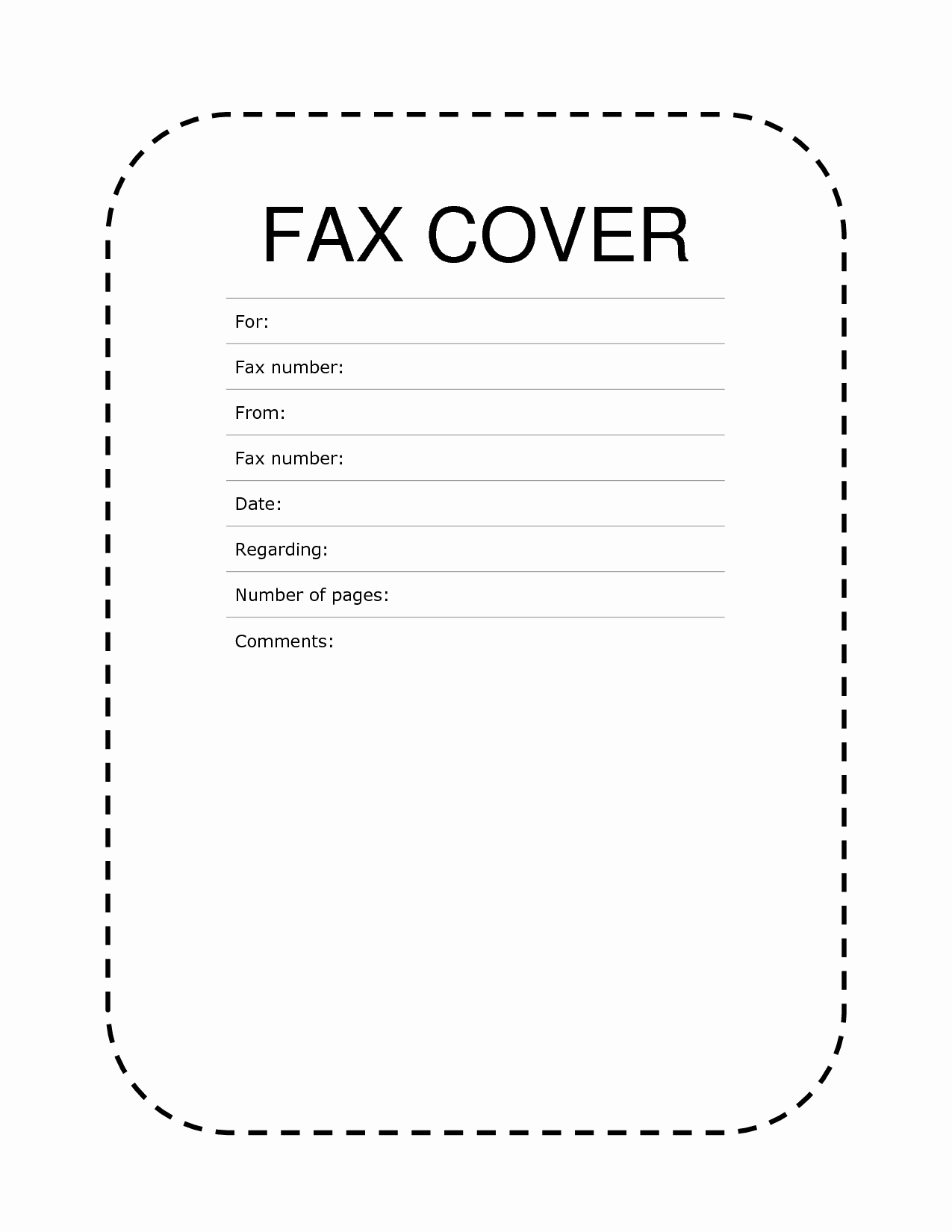 Fax Cover Sheet Template Word Awesome Free Fax Cover Sheet Template format Example Pdf Printable