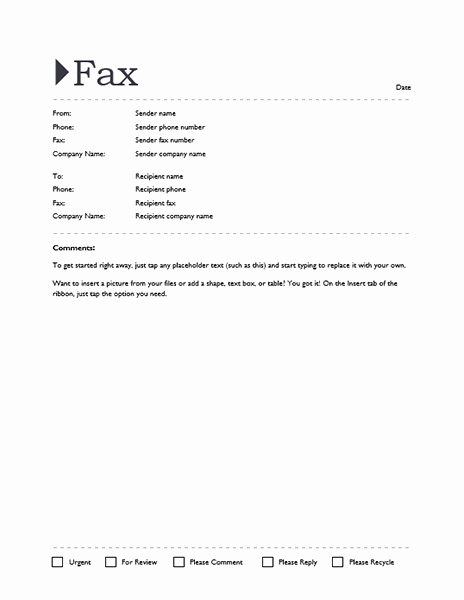 Fax Cover Sheet Template Word Beautiful Fax Cover Sheet Editable Template for Word 2013 Newer