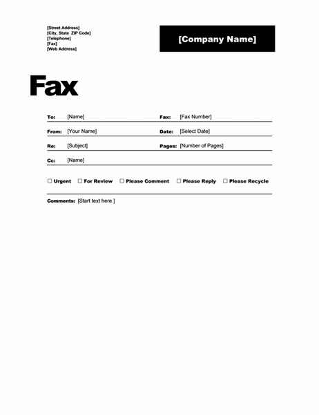 Fax Cover Sheet Template Word Best Of Fax Covers Fice