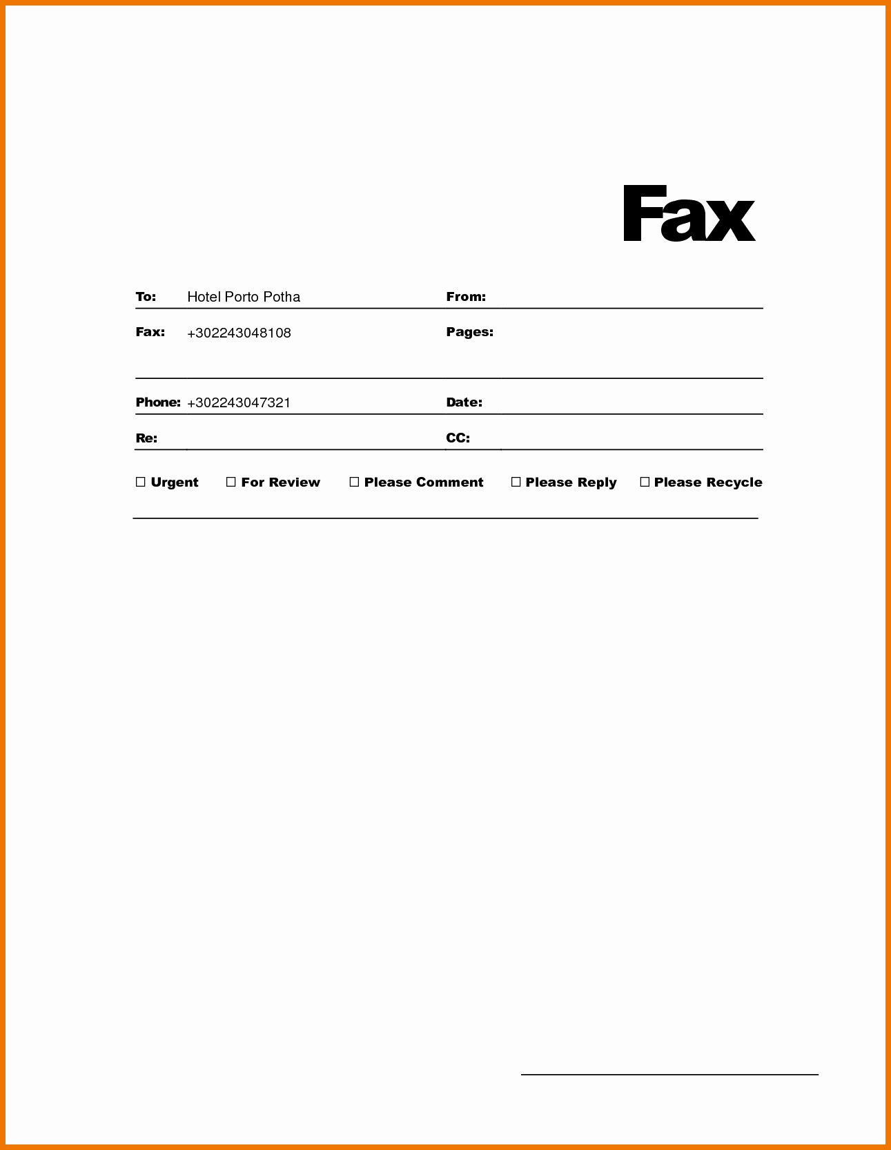 Fax Cover Sheet Template Word Elegant solarfile Blog