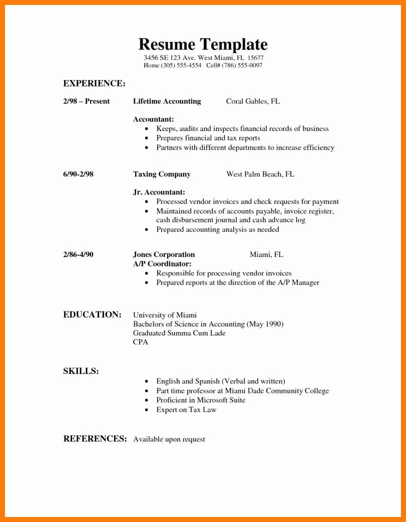 First Job Resume Template Awesome 10 Part Time Job Resume Example