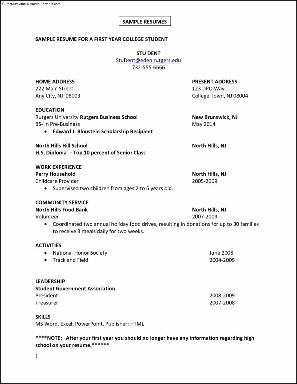 First Job Resume Template Awesome First Job Resume Template