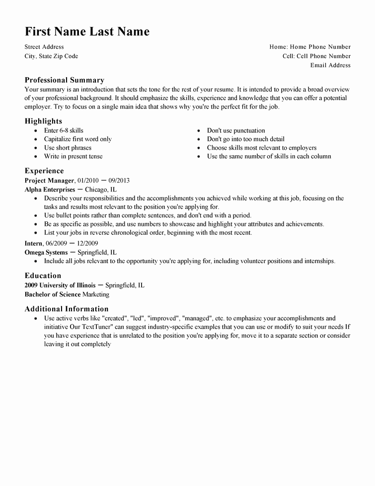 First Job Resume Template Fresh First Resume Template