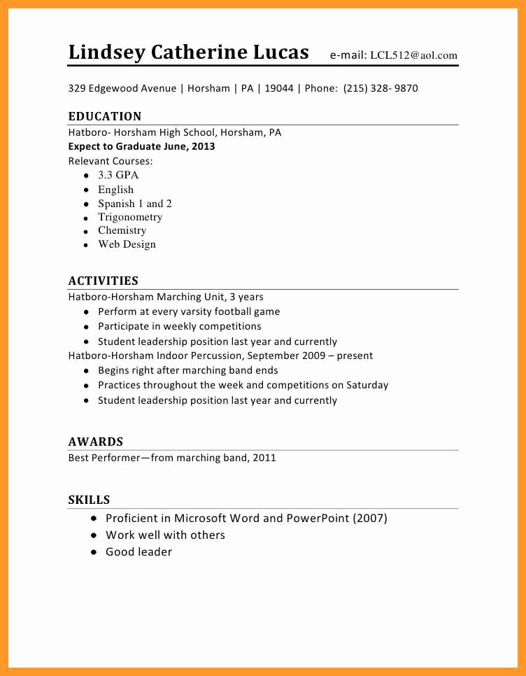 First Job Resume Template Lovely 12 13 Resume Sample for First Time Job Seeker
