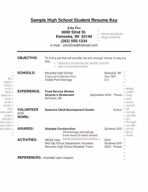 First Job Resume Template Luxury 11 12 Resume Examples for Teenagers First Job