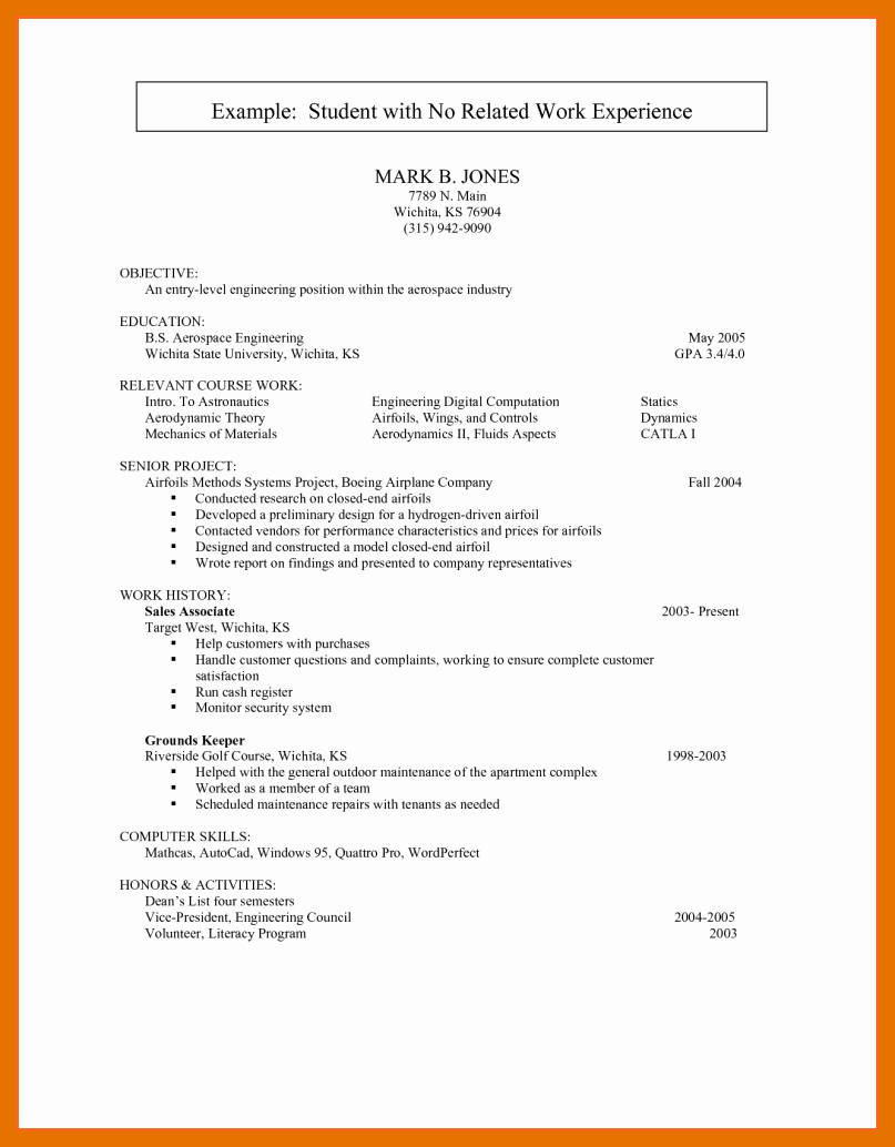 First Time Job Resume Inspirational 5 6 First Time Resume