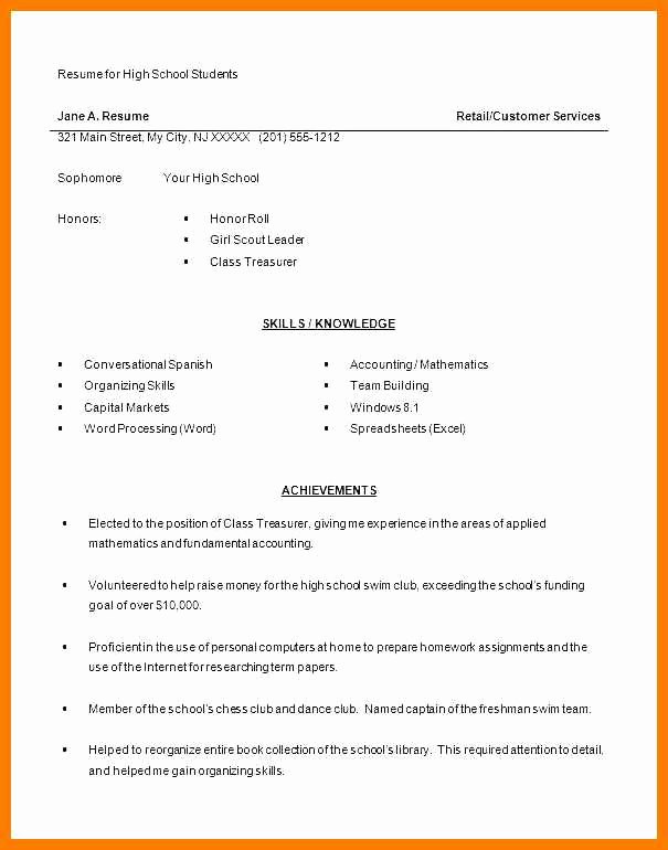 First Time Job Resume Unique 9 10 First Job Resume with No Experience Examples
