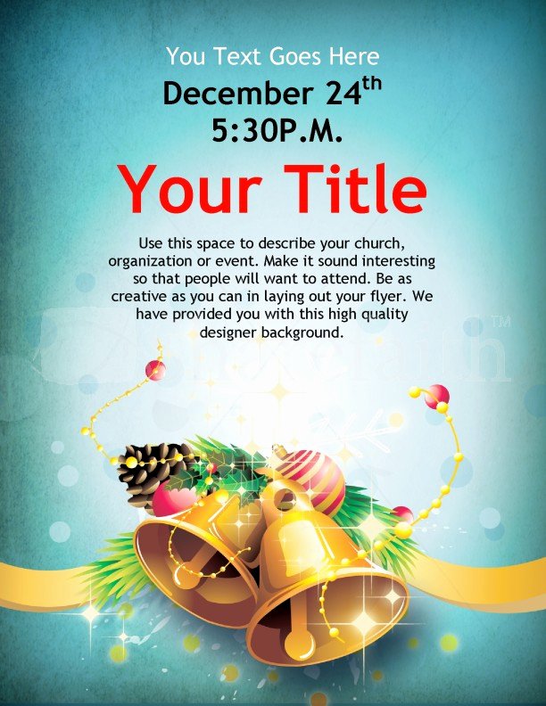 Flyers Templates Free Word Awesome Christmas Bells Flyer Template