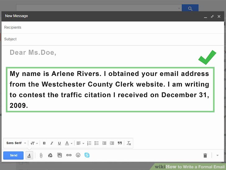 Formal E Mail Example Fresh 4 Ways to Write A formal Email Wikihow