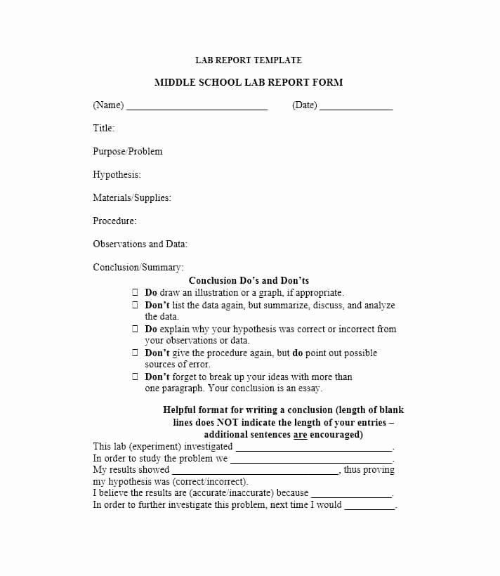 Formal Lab Report Template Beautiful 40 Lab Report Templates &amp; format Examples Template Lab