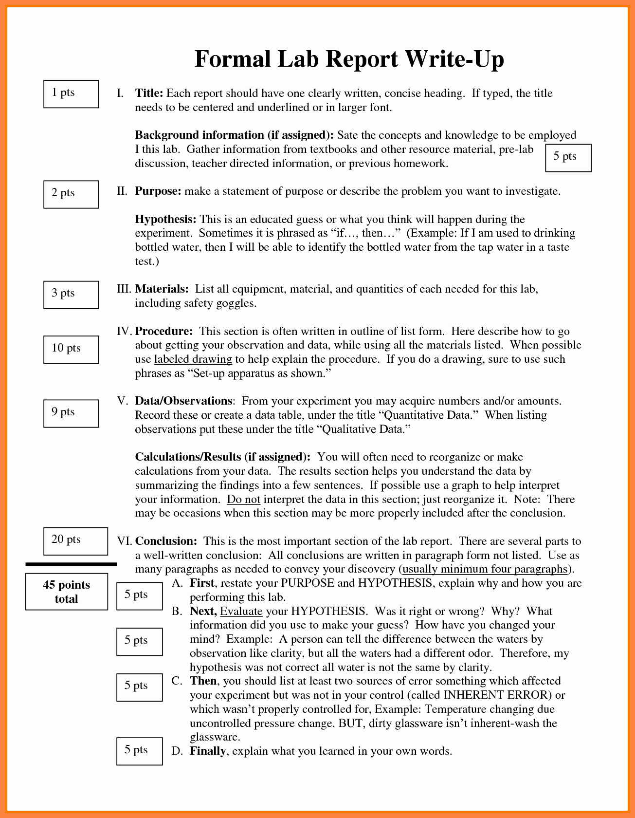 Formal Lab Report Template Fresh 8 formal Lab Report Example