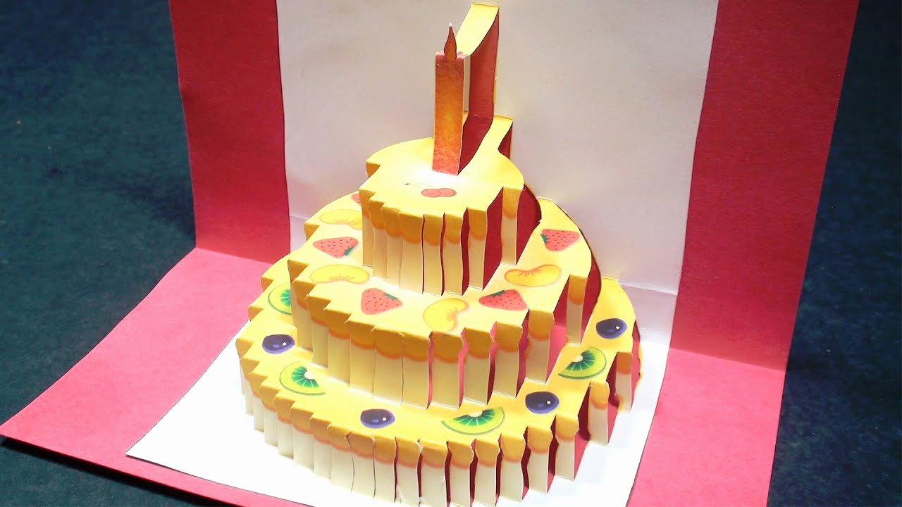 Free Birthday Card Templates Inspirational Birthday Cake Pop Up Card Happy Birthday Kirigami