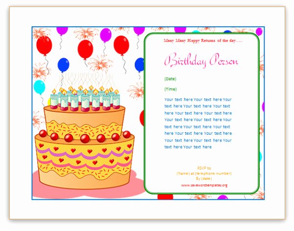 Free Birthday Card Templates New Birthday Card Template