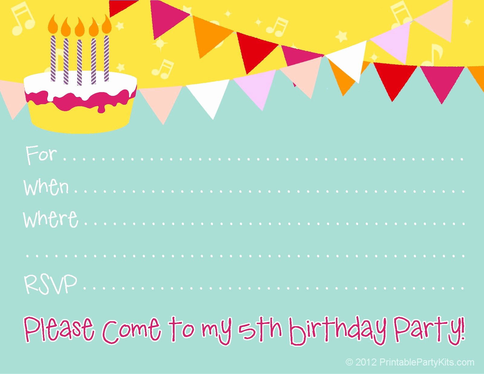 Free Birthday Party Invitation Templates Fresh Free Birthday Party Invitations for Girl – Free Printable