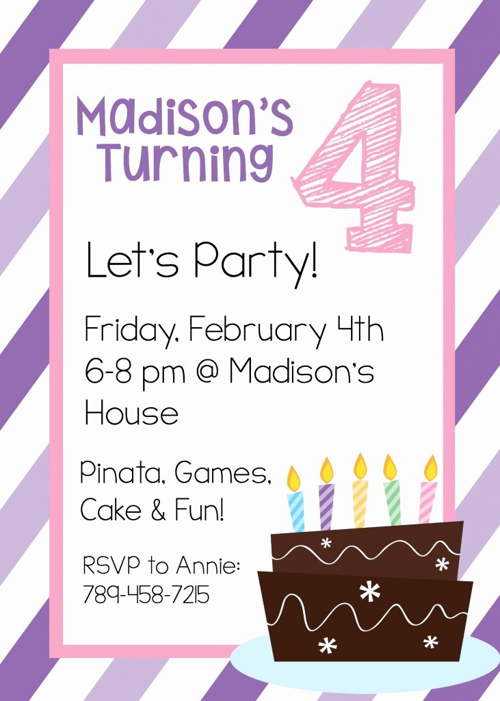 Free Birthday Party Invitation Templates Fresh Free Printable Birthday Invitation Templates