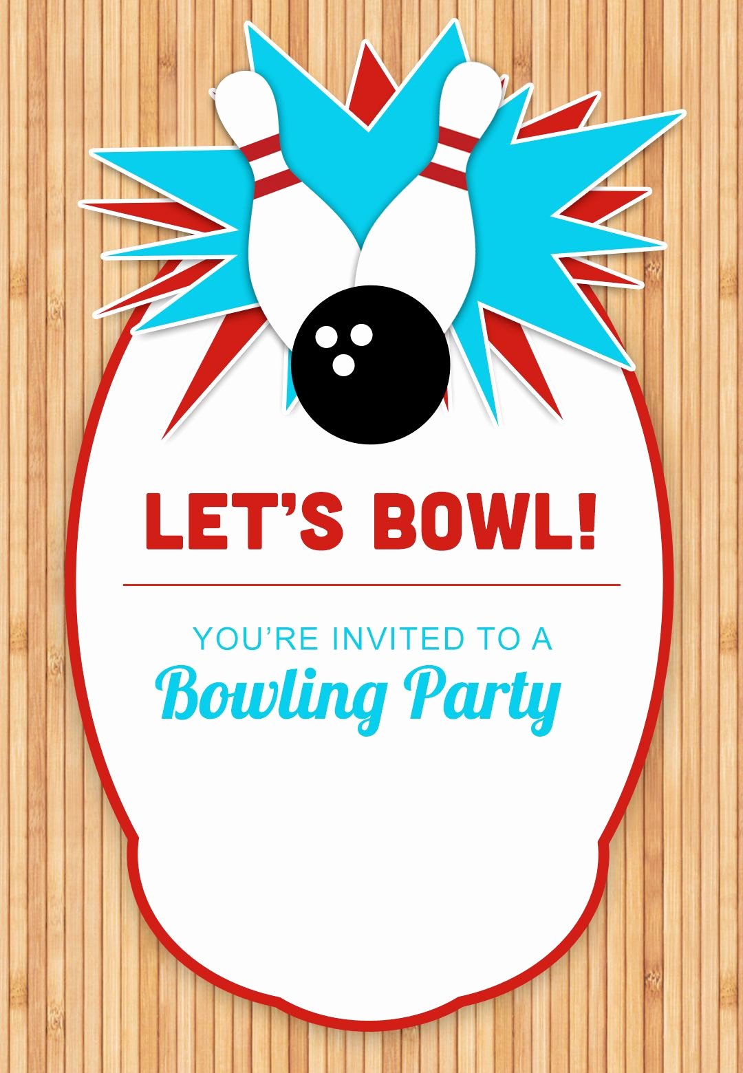 Free Birthday Party Invitation Templates Lovely Bowling Party Free Printable Birthday Invitation