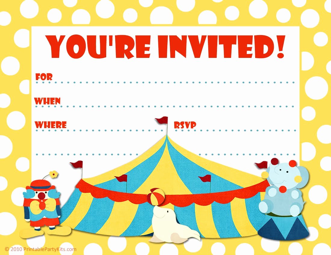 Free Birthday Party Invitation Templates Lovely Printable Birthday Party Invitations – Free Printable