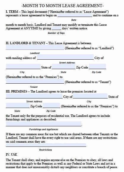 Free Blank Lease Agreement Awesome Printable Sample Rental Lease Agreement Templates Free
