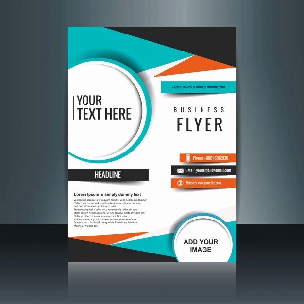Free Business Flyer Templates Elegant Business Flyer Template with Geometric Shapes Vector