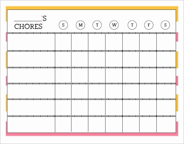 Free Chore Chart Template Best Of Chores Schedule Template