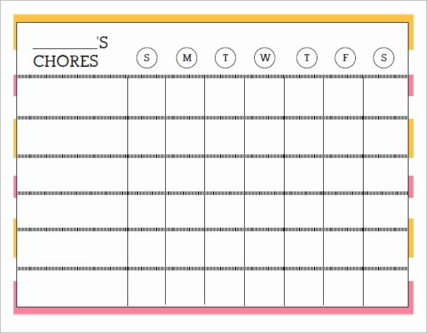 Free Chore Chart Template Best Of Free 5 Sample Chore Chart Templates In Doc