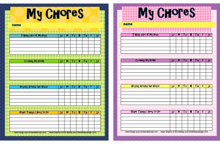 Free Chore Chart Template Elegant Free Printable Chore Charts for Kids