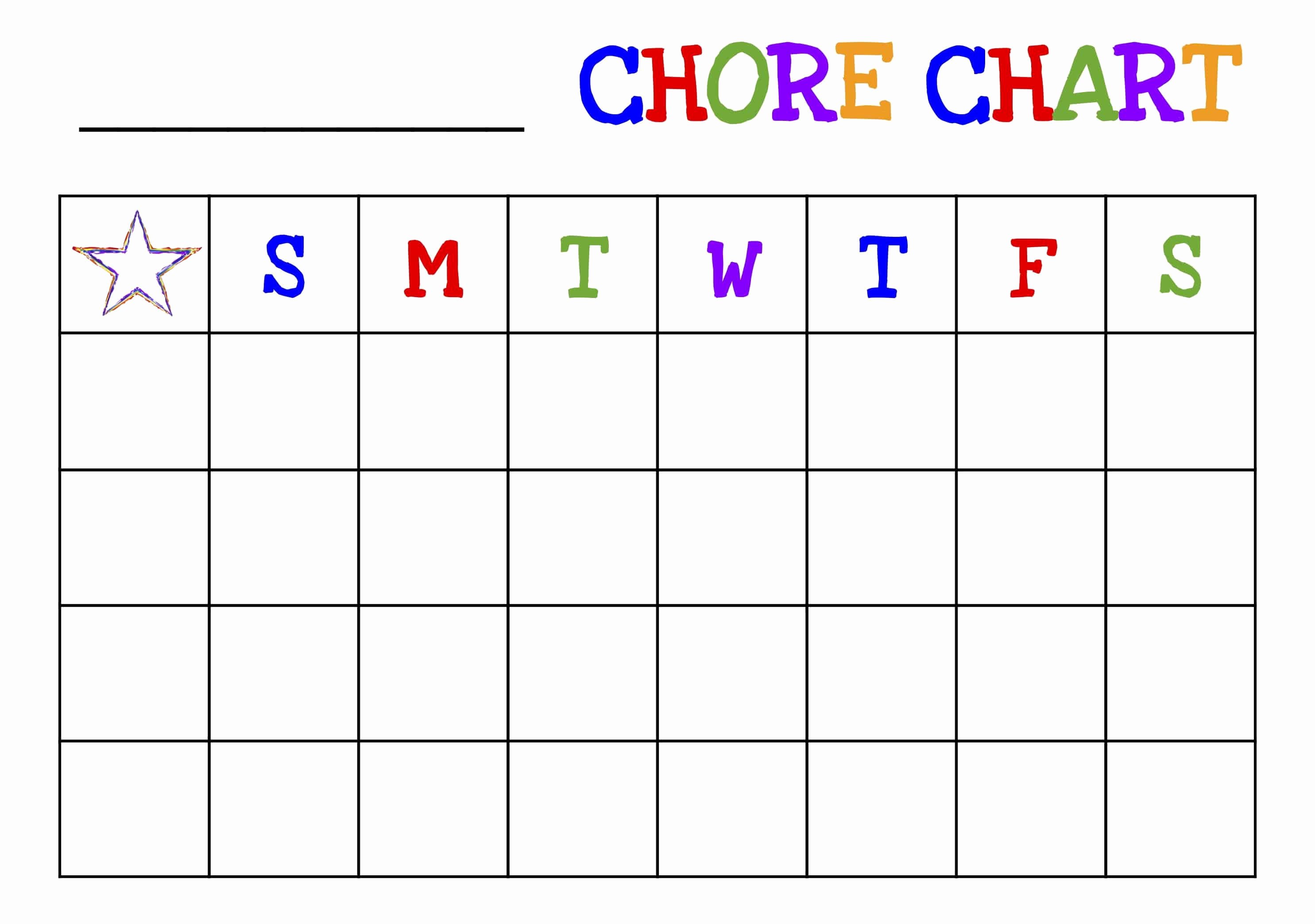 Free Chore Chart Template Inspirational Free Printable Chore Chart for Kids