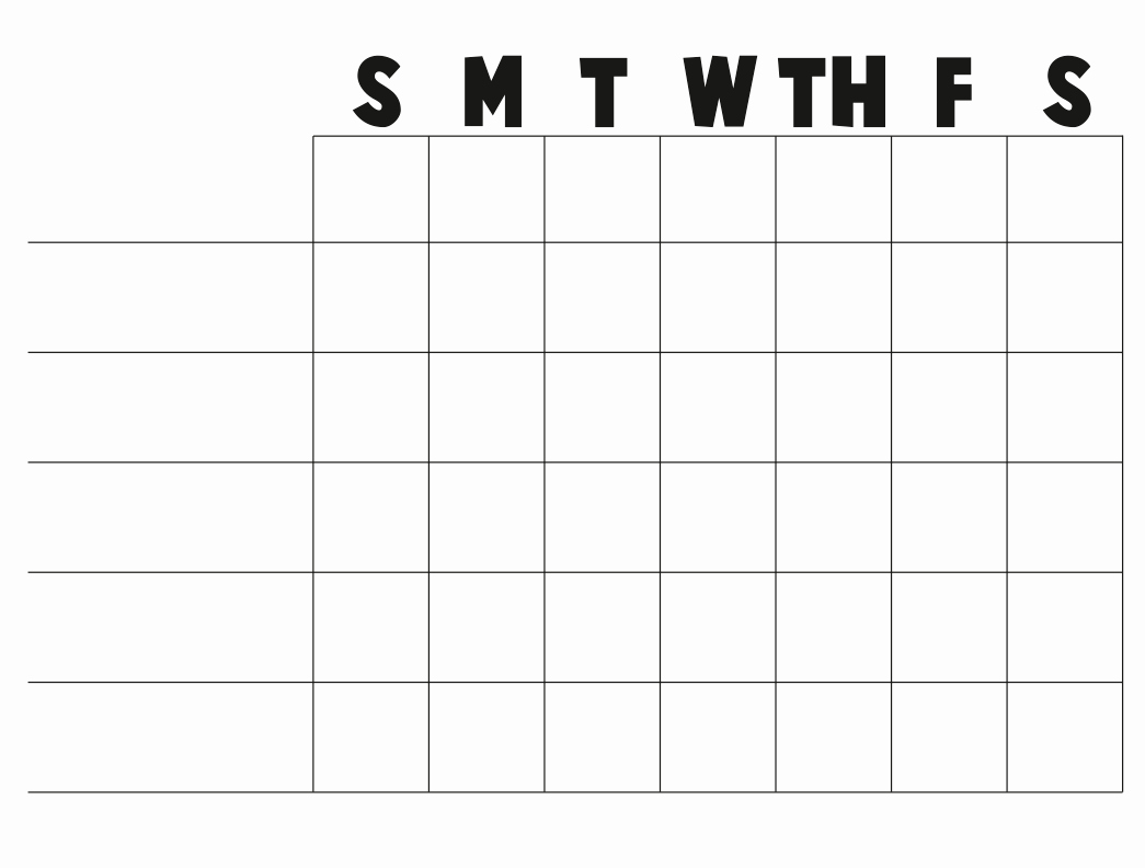 Free Chore Chart Template Unique Free Printable Blank Charts
