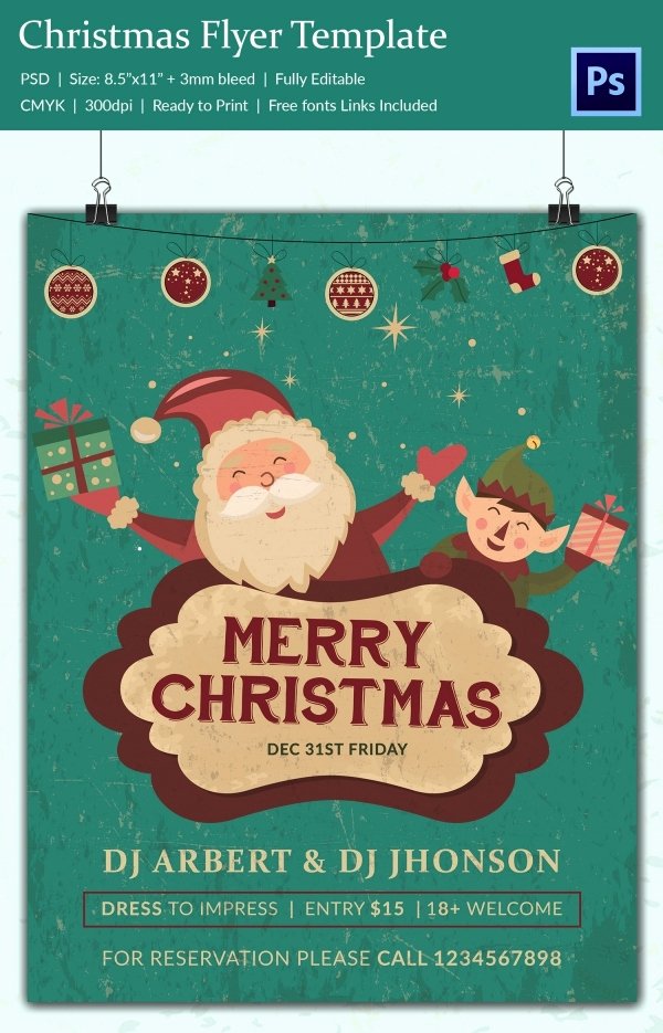 Free Christmas Flyer Templates Lovely 37 Free Christmas Templates &amp; Designs Psd Ai
