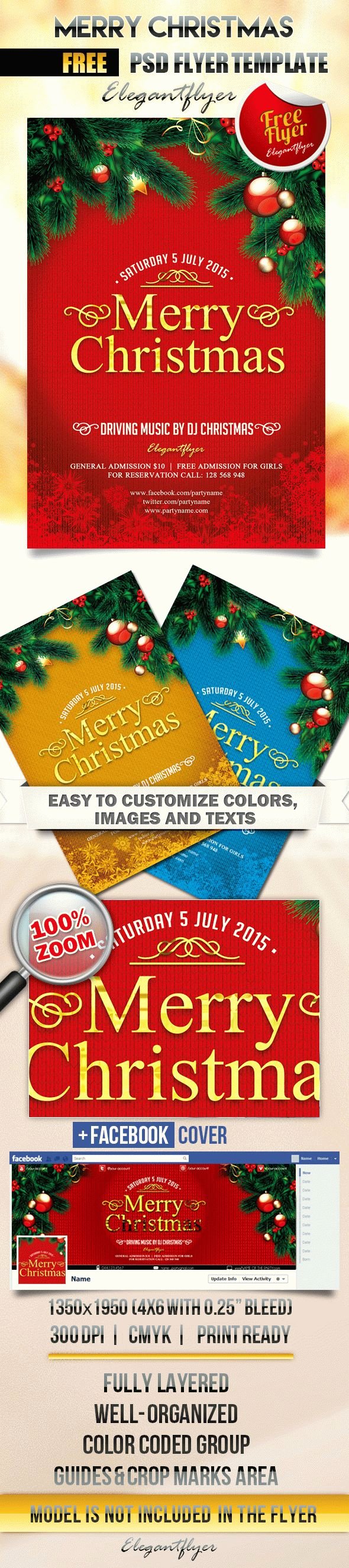 Free Christmas Flyer Templates New Free Printable Christmas Tree Template – by Elegantflyer