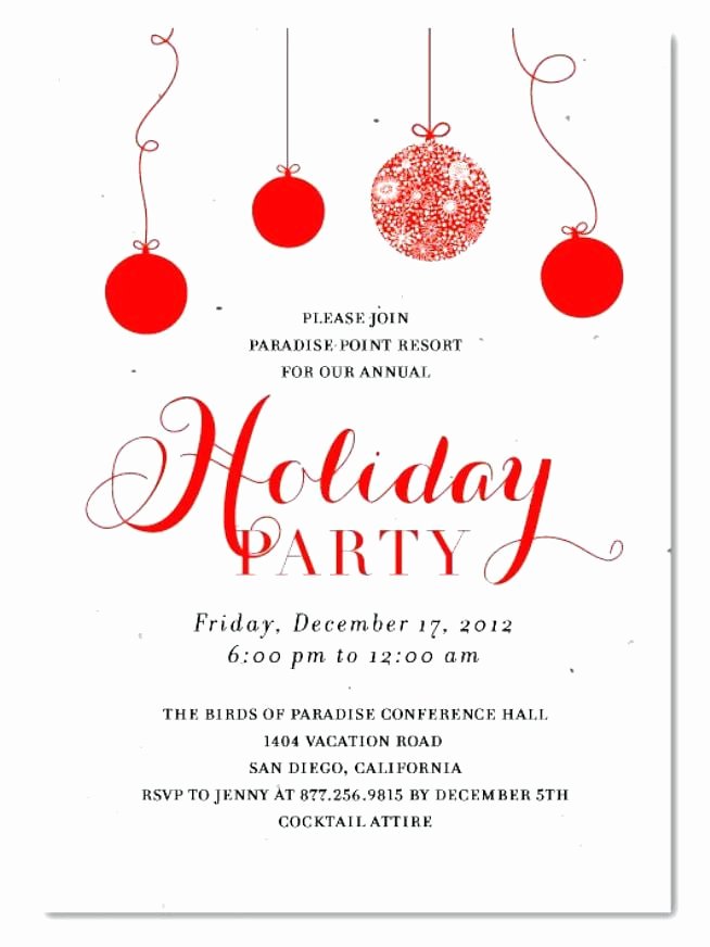 Free Christmas Party Invitations Template Unique Free Printable Holiday Party Invitation Templates