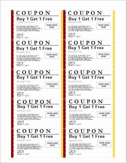 Free Coupon Template Word Elegant How to Make Coupons with Sample Coupon Templates