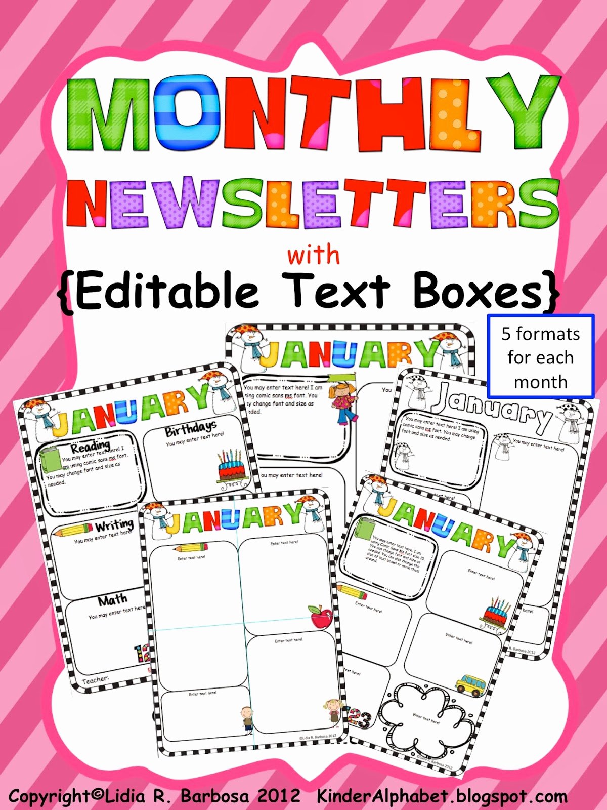 Free Editable Newsletter Templates Fresh Kinder Alphabet — Teacher Resources In English and Spanish