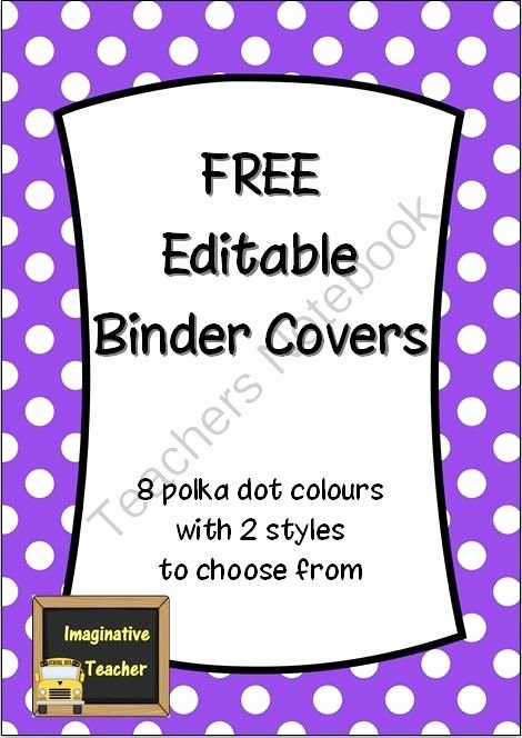 Free Editable Printable Binder Covers Unique Free Editable Binder Covers Polka Dots From Imaginative
