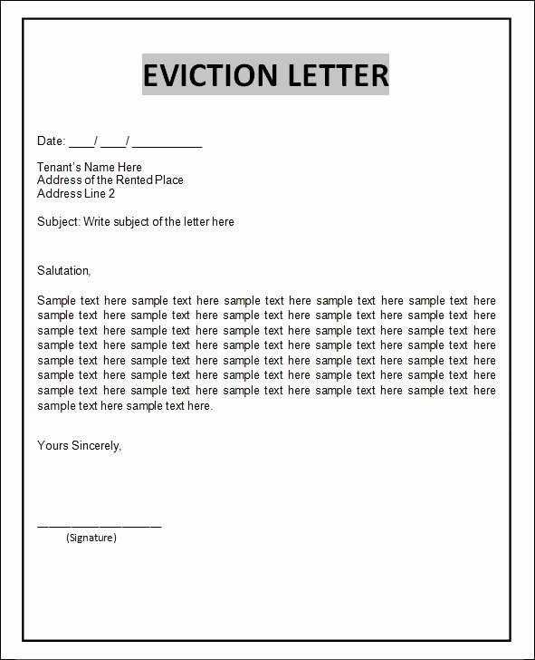 Free Eviction Notice Template Awesome Eviction Template Free Download Printable Templates Lab