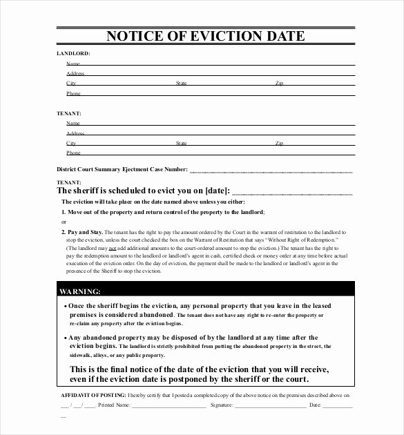 Free Eviction Notice Template Fresh 38 Eviction Notice Templates Pdf Google Docs Ms Word