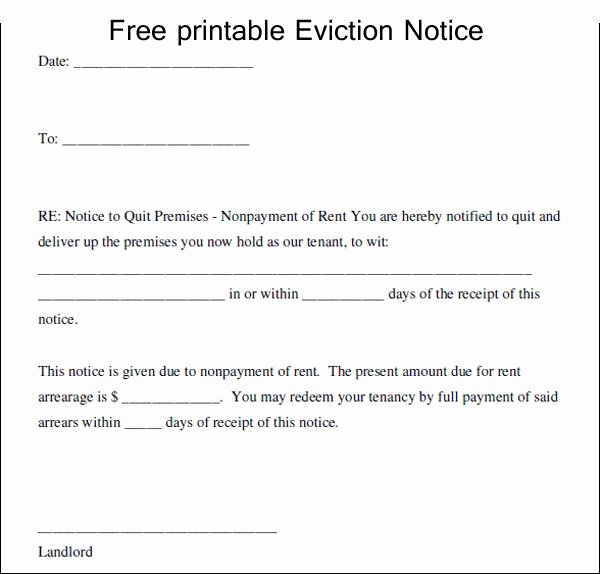 Free Eviction Notice Template New How to Write An Eviction Letter Template Excel About