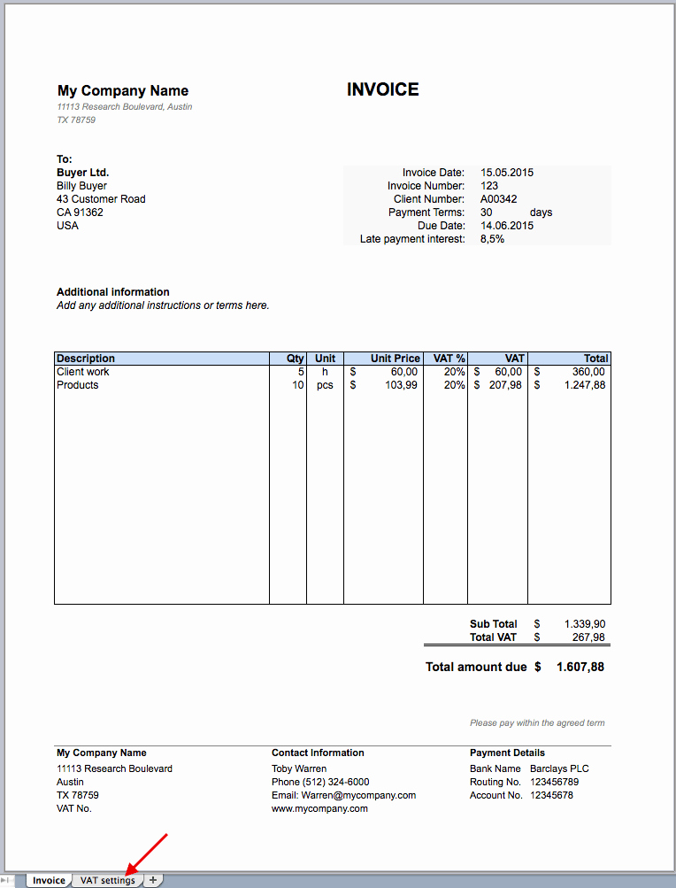 Free Excel Invoice Template Inspirational Free Invoice Excel Template