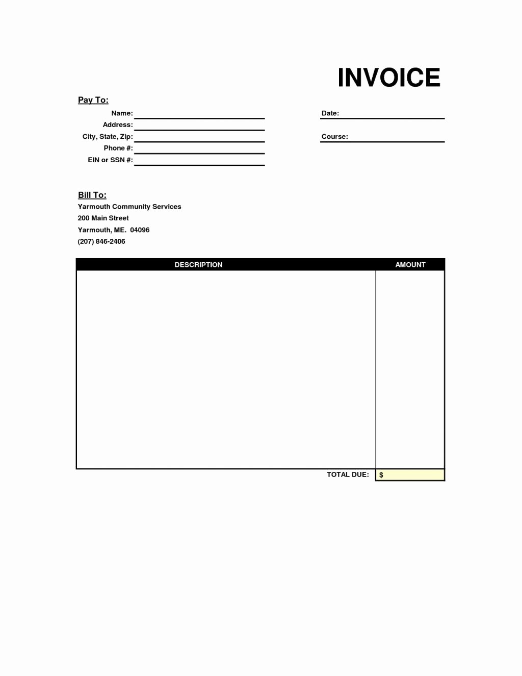 Free Excel Invoice Template New Simple Invoice Template Free