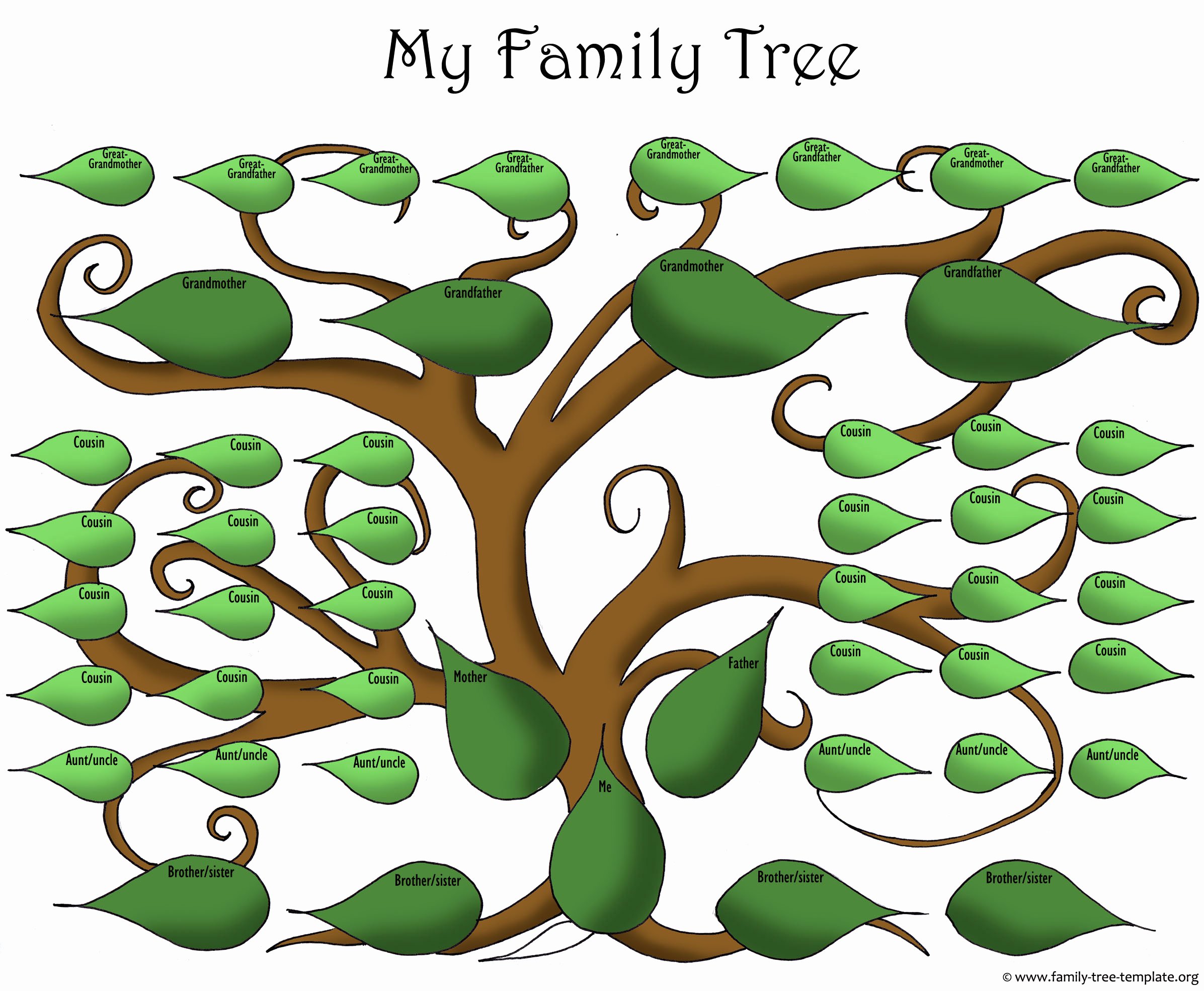 Free Family Tree Templates Elegant A Printable Blank Family Tree to Make Your Kids Genealogy