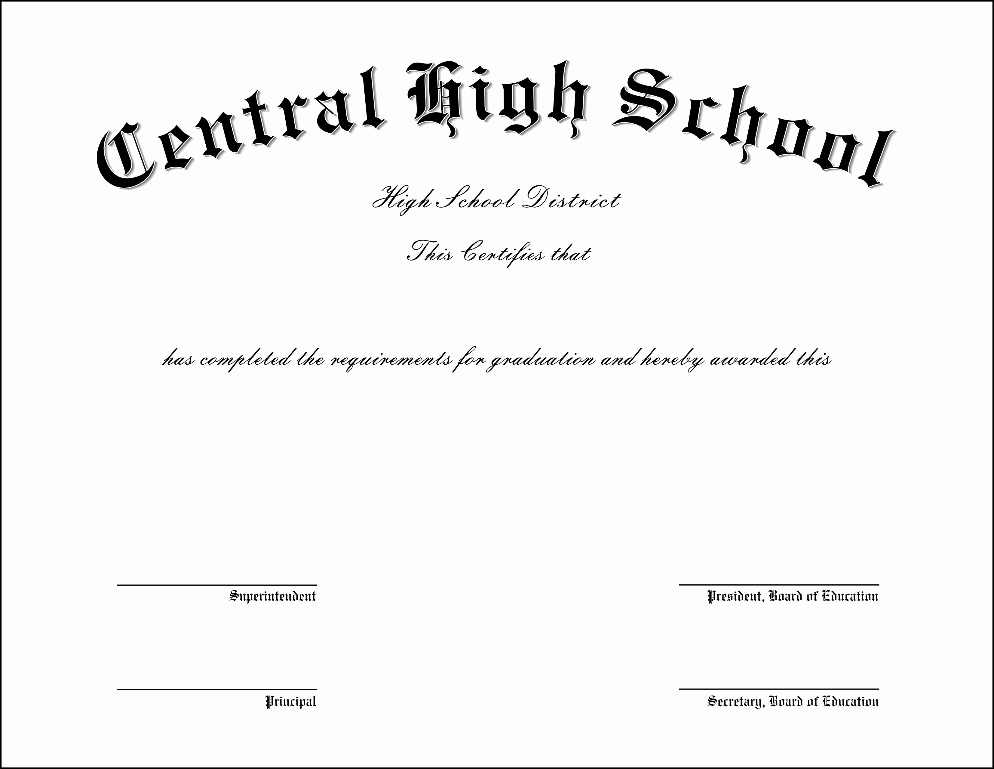 Free High School Diploma Templates Inspirational the Best Collection Of Diploma Templates for Every Purpose