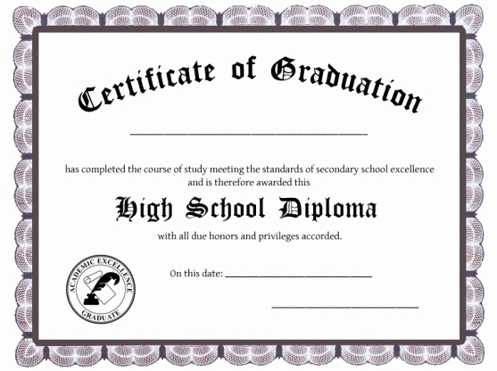 Free High School Diploma Templates Lovely Free High School Diploma Templates