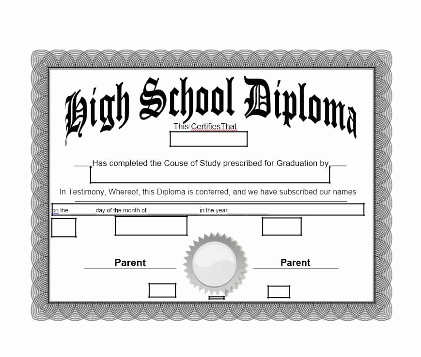 Free High School Diploma Templates New 30 Real &amp; Fake Diploma Templates High School College